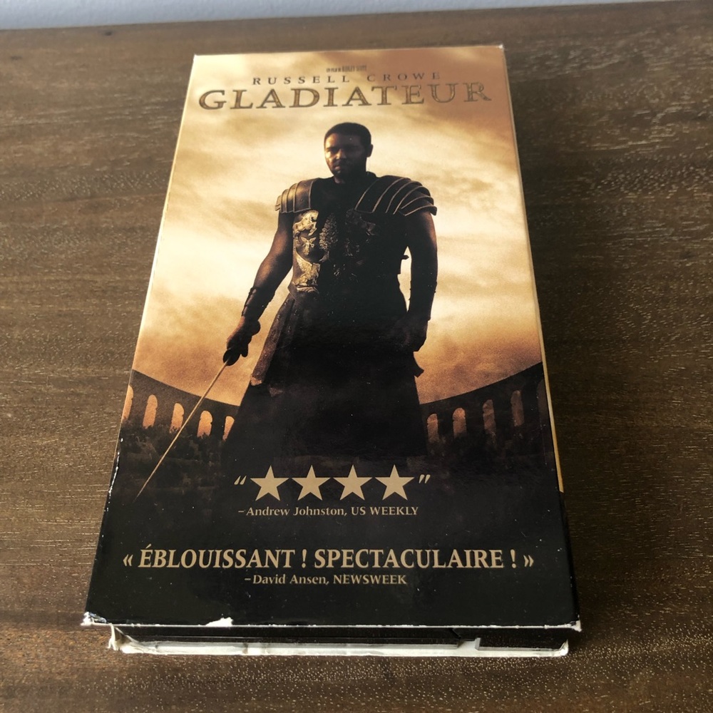 Vintage Gladiator VHS Movie in French